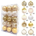 thumbnail image 2 of 30 Pcs Christmas Ornaments Sets 2.36in Christmas Ball Decoration Shatterproof Christmas Tree Ornaments Painted Xmas Balls Bulbs for Holiday Wedding Party Christmas Tree Decoration, 2 of 9