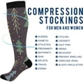 thumbnail image 4 of Coolnut Christmas Tree Compression Socks for Men & Women 1 Pack, Knee High Stockings for Running, Sport, Hiking & Travel, 4 of 6