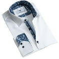 thumbnail image 1 of Mens Slim Fit Designer Dress Shirt - tailored Cotton Shirts for Work, Small, 1 of 2
