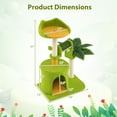 thumbnail image 3 of Gymax Cute Palm Cat Tree w/Artificial Leaves Condo Perch Sisal Scratching Posts, 3 of 9