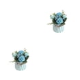 thumbnail image 2 of Inteprter Flores artificiales Florero de cerámica Estilo nórdico Faux Hydrangea Maceta interior Azul 2Conjunto, 2 of 6