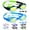 02-Green Black & Blue, variant on Vvinca Kids Swim Goggles, 2 Packs Swimming Goggles with Earplugs& Nose Clip Anti Fog/UV Goggles for Kids Youth Teens Age 3-15