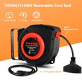 thumbnail image 6 of IRONMAx 50ft Retractable Extension Cord Reel Ceiling or Wall Mount w/ Triple Tap Outlet, 6 of 12