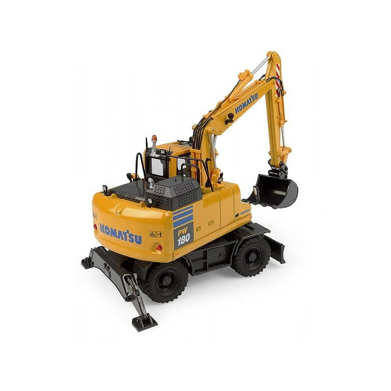 Komatsu PW180-11 Excavator Yellow with Standard Bucket and
