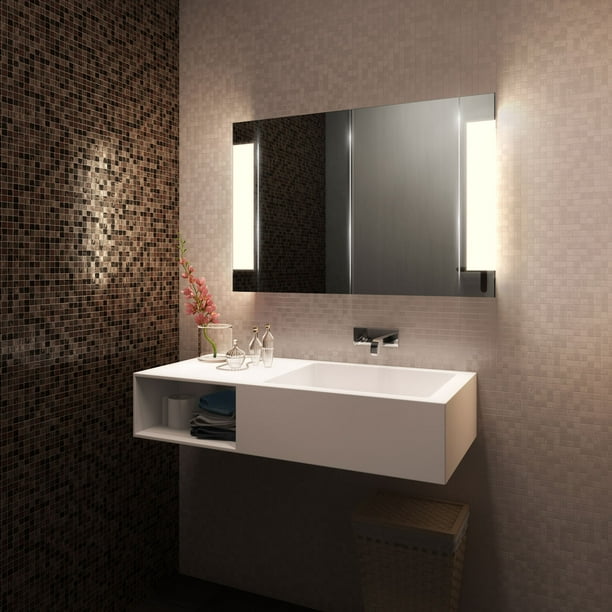 Halo Tall Led Light Bathroom Mirror With Images Bathroom