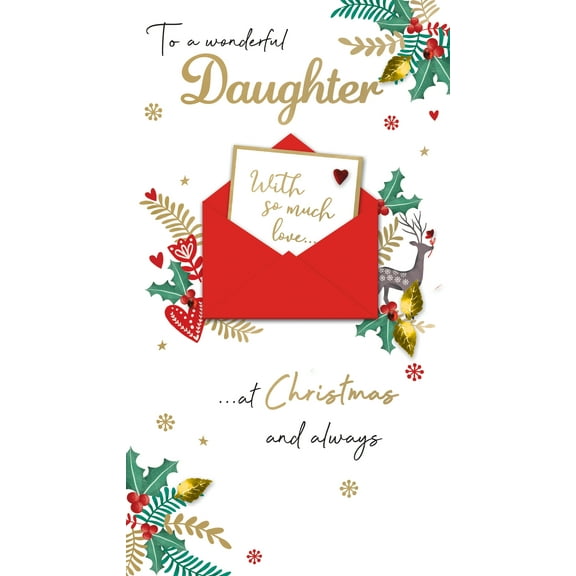 Second Nature Christmas Card Handmade for Daughter