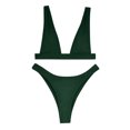 thumbnail image 7 of Sngxgn Women Bikini Set Solid Color Triangle Two Piece Swimsuit(G,XL), 7 of 7