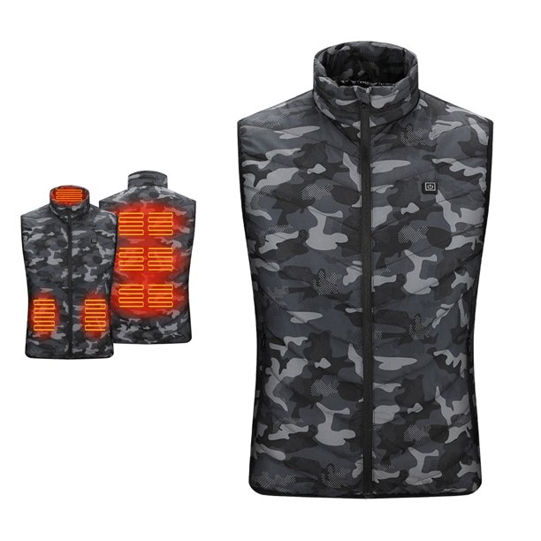 paptzroi stand active with pocket vest warm jacket collar camouflage