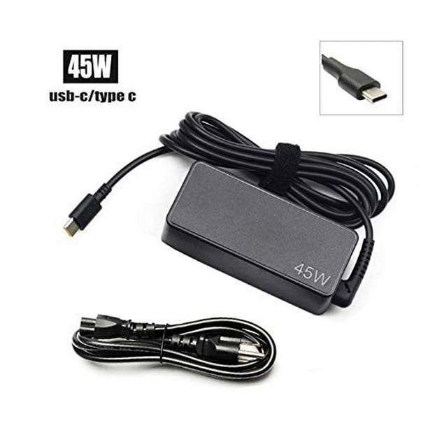 45W Type USB C Laptop Charger for Lenovo Chromebook c330 s330 c340 s340  100e 300e 500e Series, ThinkPad T480 T480s T580 T580s E480 E580 GX20M33579  4X20E75131Adapter Power Supply Cord 