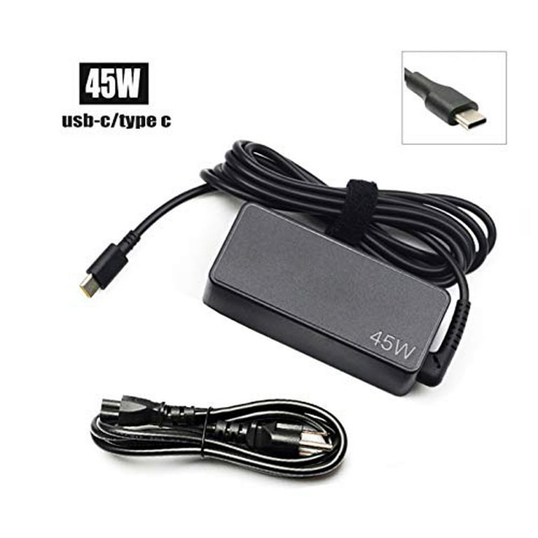 45W Type USB C Laptop Charger for Lenovo Chromebook c330 s330 c340 100e 300e 500e Series, ThinkPad T480 T480s T580 T580s E480 E580 GX20M33579 Power Supply Cord - Walmart.com