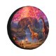 thumbnail image 1 of Balery Lantern Giraffes Magical Forest Cubiertas para Neumáticos - Protector Resistente para Neumáticos de Camioneta, SUV, Remolque, Camper y RV-16 inch, 1 of 6