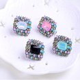 thumbnail image 3 of 1 par de nuevos pendientes de diamantes de imitación de cristal para mujer y niña, 4 colores, pendientes de Navidad de moda, joyería de fiesta, 3 of 3