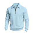thumbnail image 5 of Daweinan Men's Quarter Zip Pullover Sweatshirt Loose Fit Long Sleeve Relaxed Fit Casual Athletic Top for Daily Wear Outdoor Work Sports, 5 of 5