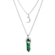 thumbnail image 5 of Collar de cristal simple retro de estilo europeo y americano con forma de luna y columna hexagonal, collar de turquesa en forma de media luna, 5 of 5
