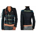 thumbnail image 6 of NOORA Ladies real Leather Black Slim Fit Short Retro Leather Jacket BS-123, 6 of 10