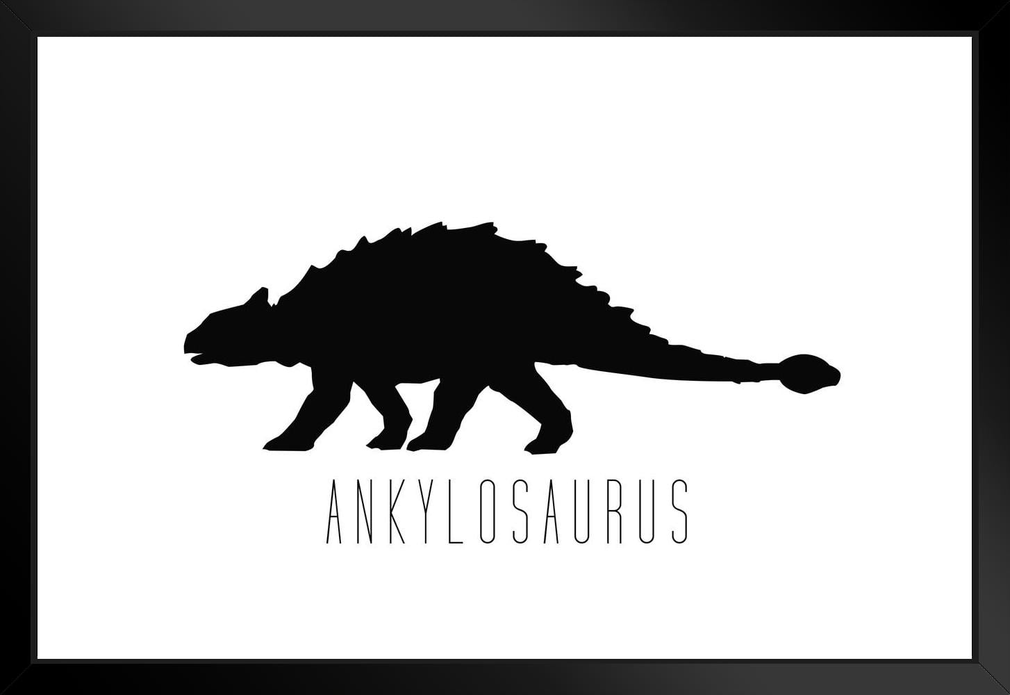 Picture Poster T-Rex Jurassic World Art Ankylosaurus Dinosaur Framed Print 