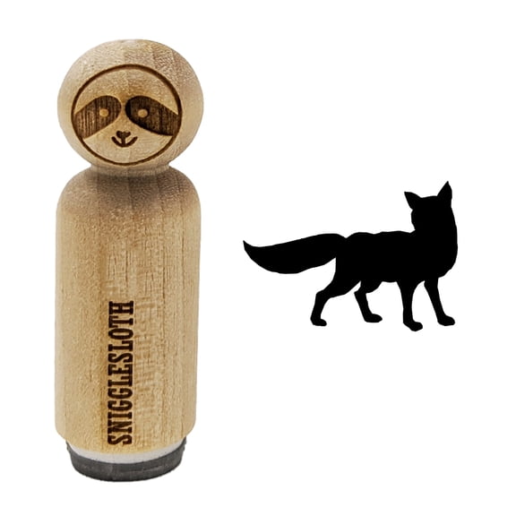 Fox Solid Rubber Stamp for Scrapbooking Crafting Stamping - Mini 1/2 Inch