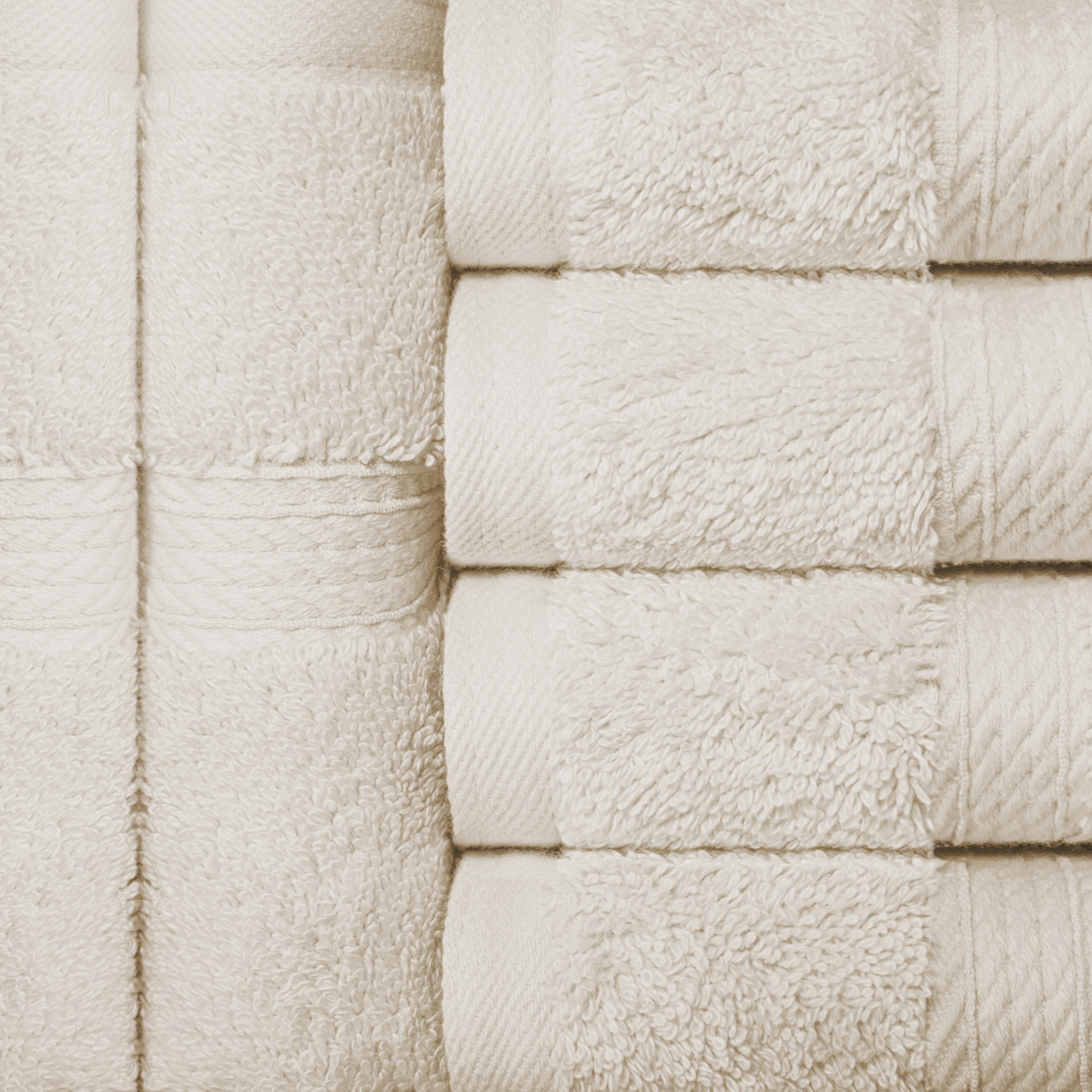 Premium Egyptian Cotton Highly Absorbent Assorted 6-Piece Plush Towel Set - 13" x 13"