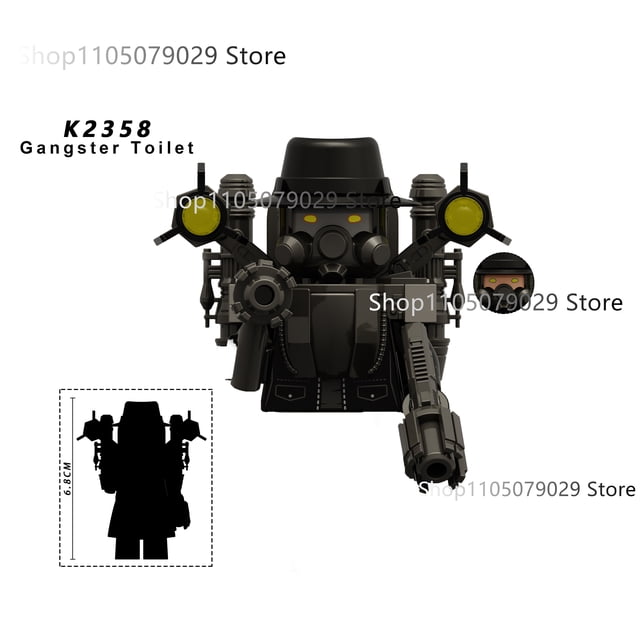Urban Monster Character Building Blocks Set, Titan Cameraman, Speakerman & Creative Action Figure Model, DIY Assembled Bricks Toy, Collectible Birthday Gift for Kids