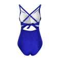 thumbnail image 6 of UPPADA One Piece Bathing Suit Tummy Control Cute Striped Swimsuit Built in Bra Cheeky Bathing Suits High Waisted Spaghetti Strap One Piece Swimsuit Dark Blue,M, 6 of 7