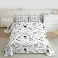 thumbnail image 2 of Homewish Cartoon Rocket 3-Piece Full Size Comforter Sets for Preppy Children Boys,Outer Space Bedding Comforter Set,Universe Galaxy Planet Lightweight Bedding Sets,Ultra Soft Home Decor,Reversible, 2 of 8