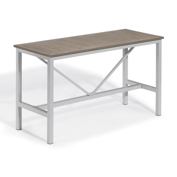 Travira 72 X 30 Inch Rectangular, Aluminum Patio Bar Table