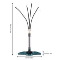 thumbnail image 3 of Outdoor Stand-Up Misting Cooling System with 4 Brass Nozzles, 26ft Flexible PE Hose & Stable Base - Bendable Nozzles, 7.3in Riser Tube for Wide Coverage, Easy DIY Installation, Energy-Free Tap Water, 3 of 6