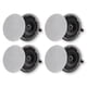 thumbnail image 1 of Micca Altavoces Redondos De 6,5 Pulgadas Y 2 Vías Para Techo O Pared, Paquete De 4 Woofer De 6,5 Pulgadas, Diámetro De Corte De 8 Pulgadas, Diseño Sin Borde De Perfil Bajo Para Habitaciones Interiores, 1 of 5