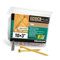 Fuliko 48419 Timber Screws #10 x 3", Tan, 5-Pound Package