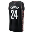 thumbnail image 3 of Youth Fanatics Cam Thomas Black Brooklyn Nets 2025/26 City Edition Fast Break Jersey, 3 of 3