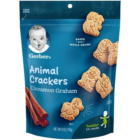 Gerber Cinnamon Graham Animal Crackers, 6 oz. (Pack of 4)