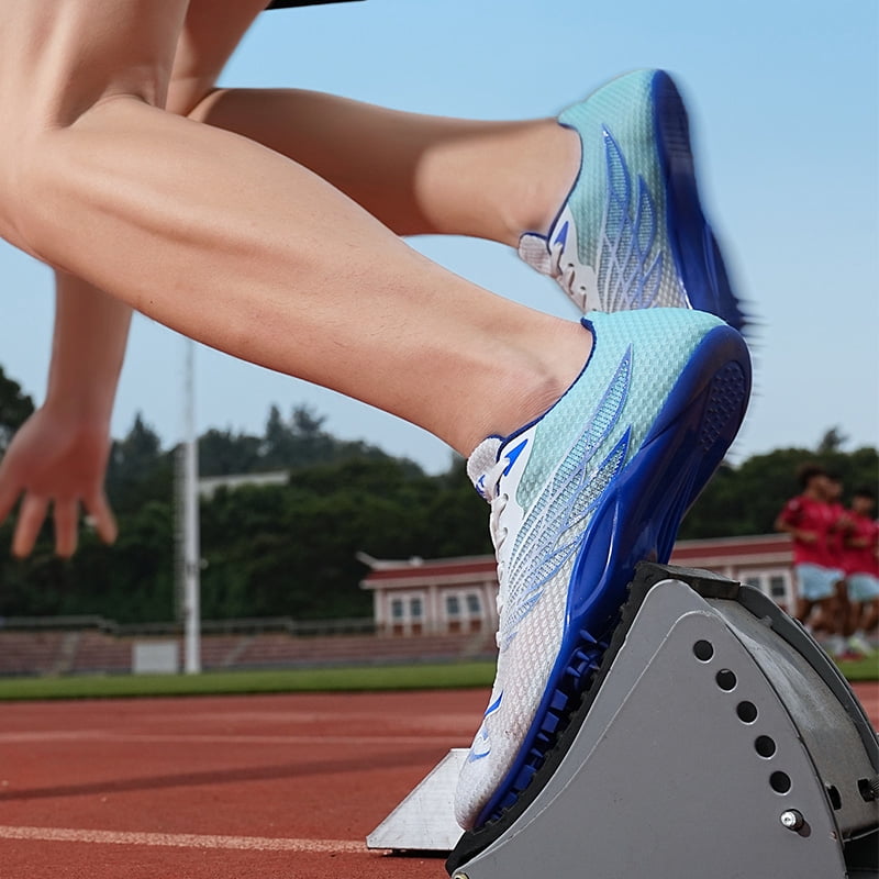 Women Track Spike Shoe for Men Professional Field and Track Shoes Breathable Running High Jump Racing Shoes
