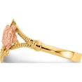 thumbnail image 4 of 14K Two-Tone Diamond-Cut Rose Ring (Size 6) Made In United States r144, 4 of 5