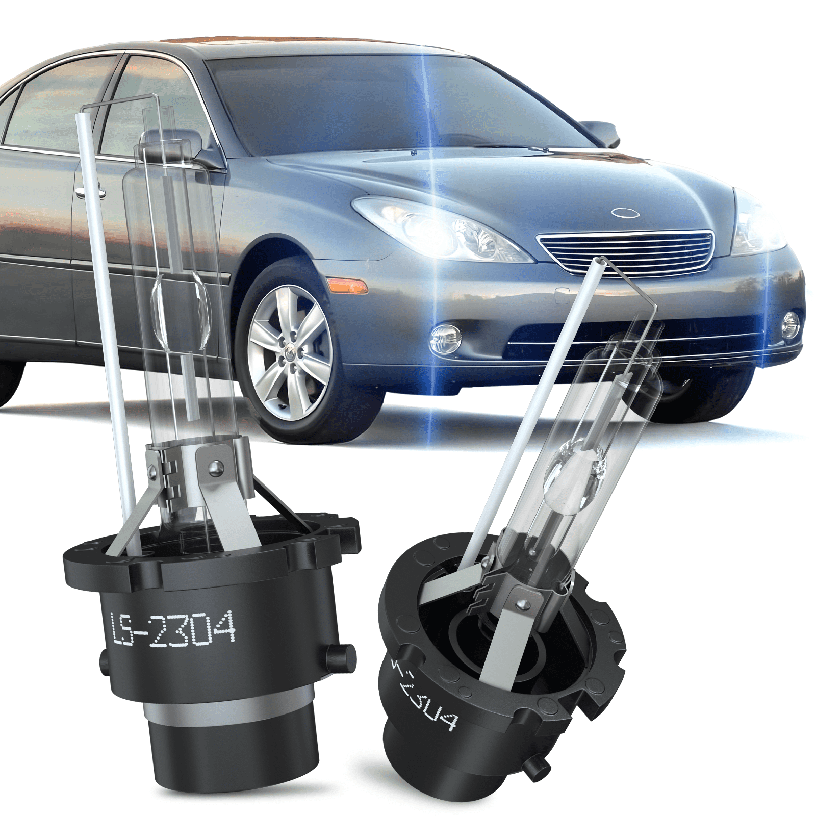 CHUSYYRAY Headlight Kit 5 Year Warranty 2X D2S D2R LED Headlight Bulb ...