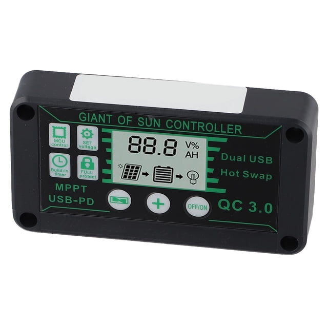 1pc Solar Panel Regulator 10-100A Digital Display Waterproof MPPT- Charge Controller Solar Panel Regulator Power Tools Parts