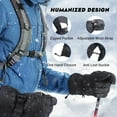thumbnail image 6 of Atercel Ski Gloves Touch Screen Waterproof Insulation for Men and Women(Black,L), 6 of 8