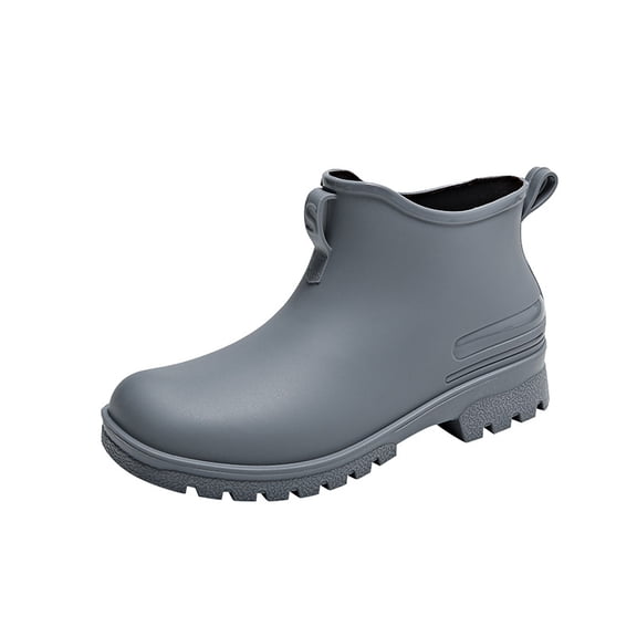 Men's and Women's Low-Cut Waterproof Rain Boots Thick Sole Anti-Slip Short Rain Shoes for Outdoor Activities