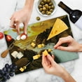 thumbnail image 4 of Beach Cutting Board, Sunset and Waves over Tropical Wild Rocks on Beach Heaven Nature Summer Calm Print, Decorative Tempered Glass Cutting and Serving Board, Large Size, Orange Grey, by Ambesonne, 4 of 5