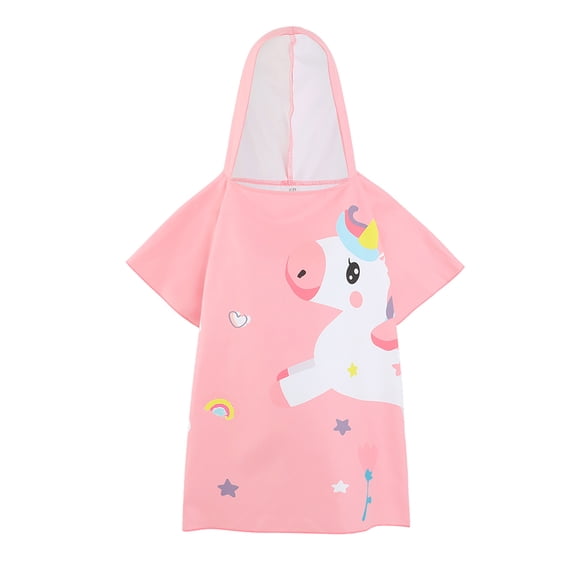 Beach Towel with Hood for 1-5 Years Boys and Girls Cartoon Animal Pattern Hooded Towels Bath Robe for Kids