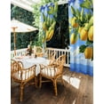 thumbnail image 5 of nqOlkjepod Outdoor Curtains for Patio Waterproof, Yellow Lemon Outdoor Privacy Panels Grommet, Summer Blue Sky Ocean Coastal Scenery Blackout Outside Curtains for Porch/Cabana 54"x95", 1 Panel, 5 of 8