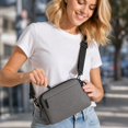 thumbnail image 5 of Clossjun Men Women Crossbody Bags Shoulder Bags with Multi Pockets Unisex Stylish Fashion Lightweight Sling Packs for Teen Adult Gray, 5 of 5