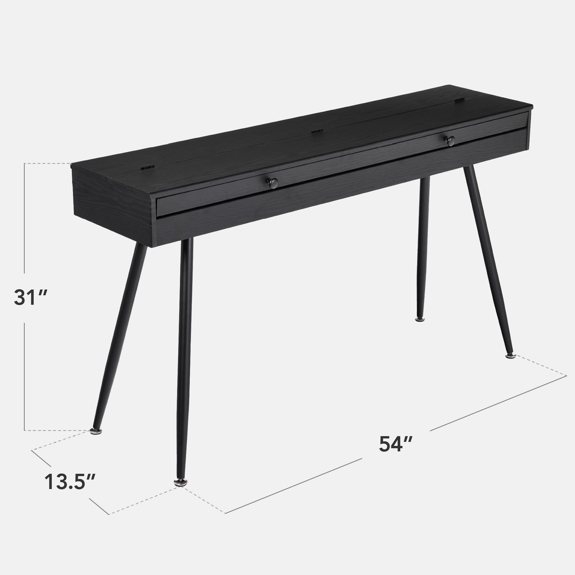 Best Choice Product Modern 88 Key Fully Weighted Desk Style Digital Piano w/ Metal Legs, 3 Sustain Pedal - Black