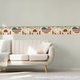 thumbnail image 2 of Dundee Deco Prepasted Wallpaper Border - Patriotic Beige, Red Hearts, Angel, Flag, Alphabet, 15 ft x 7 in, 2 of 5