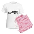 thumbnail image 6 of CafePress - Happy Wife, Happy Life Pajamas - Women's Short Sleeve Print T-Shirt and Pants Light Cotton Pajama Set, 6 of 7