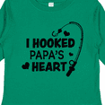 thumbnail image 4 of Inktastic I Hooked Papa's Heart with Fishing Rod Boys or Girls Long Sleeve Toddler T-Shirt, 4 of 5
