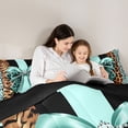 thumbnail image 5 of Erosebridal Cute Coquette Bows Kids 7-Piece Twin Bedding Sets For Cheetah Pattern Lover,Chic Leopard Print Bedding Comforter Set,Reversible black, 5 of 7
