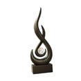 thumbnail image 3 of Estatua abstracta de fuego, artesanía, ideal como regalo, coleccionismo, escultura decorativa de arte moderno. Negro, 3 of 9