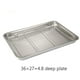 thumbnail image 4 of Bewildely Colador Rectangular Platos de almacenamiento de verduras Utensilios para hornear de acero inoxidable Rejilla de enfriamiento de alambre Cocina y Comedor 36×27×4.8 cm Bewildely HA067652-02, 4 of 6