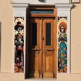 thumbnail image 6 of Vjnyvs Polyester Day of the Dead Sugar Skull Door Banner Porch Sign Dia De Los Muertos Couple Decor 1-Pair, 6 of 7