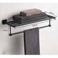 thumbnail image 2 of Bathroom Shelf with Towel Bars, Stainless Steel Wall Mounting Rack Storage Rack,black, 2 of 5